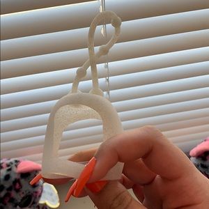 Silver Glitter hand sanitizer holder